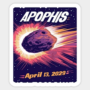 Apophis 99942 April 13 2029 Space Lover Comet Meteor Sticker